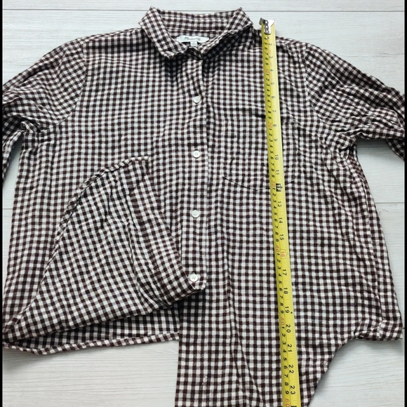 NWOT, Madewell flannel tie front plaid longsleeve - Picture 7 of 11